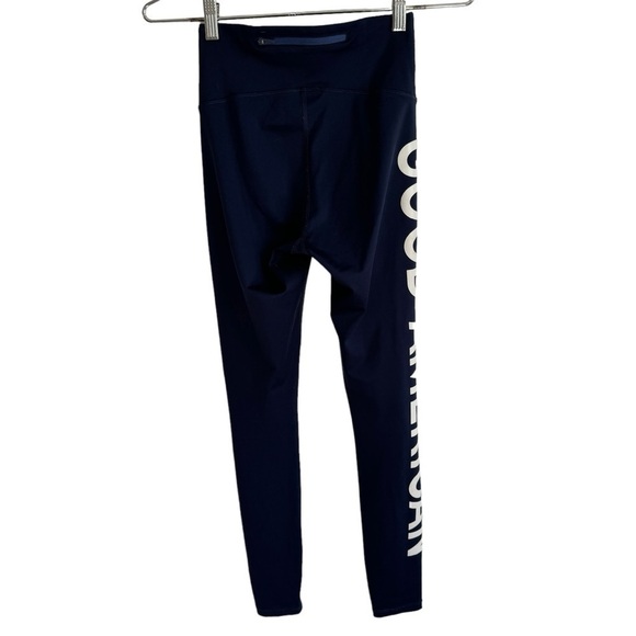 Good American The Core Power Legging, Navy w/ Side Logo, Size 0 (XS) - Picture 7 of 10
